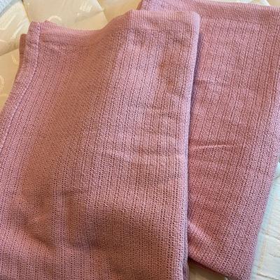 Lot 205. Two Pink Cotton Blankets
