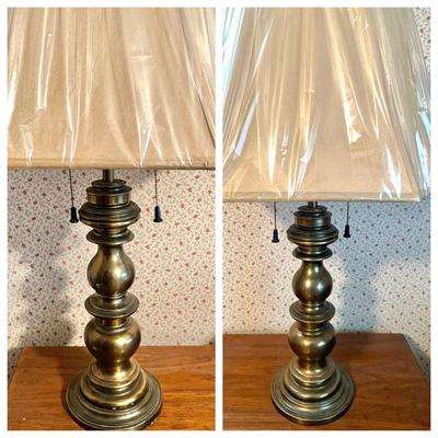 LOT 86  PAIR OF STIFFEL BRASS TABLE LAMPS