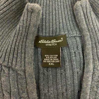 EDDIE BAUER - STRETCH ZIP UP SWEATER JACKET - SIZE XXL