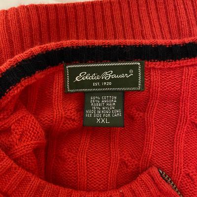 EDDIE BAUER - ZIP UP SWEATER JACKET - SIZE XXL