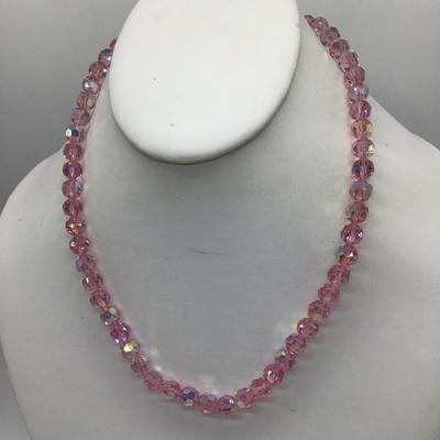 Icy Pink Aurora Borealis Necklace