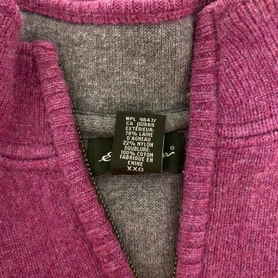 EDDIE BAUER - ZIP UP SWEATER VEST - SIZE XXL