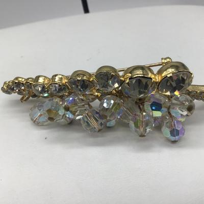 Beautiful Large Crystal Brooch