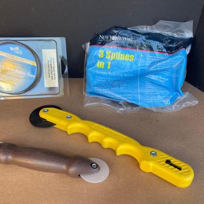 Lot 48  Screen Repair Tools and Supplies