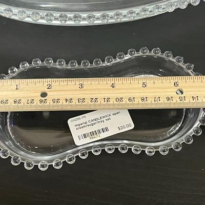 Vintage Imperial Glass Candlewick Relish Dish