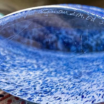 LOT 98  KOSTA BODA #726101 KJELL ENGMAN LIM ED 500 EX FISH BUCKET GLASS SCULPTURE
