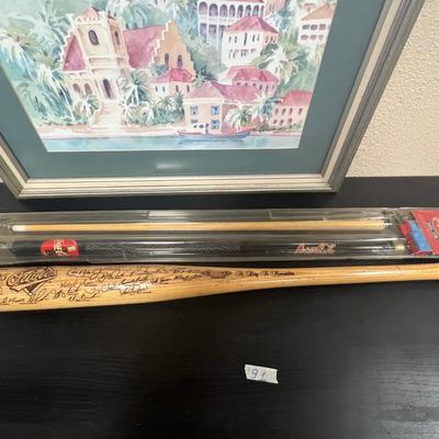 Baseball Bat and billiard cue stick