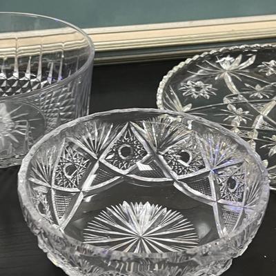 Tray and big Bowls of Crystals