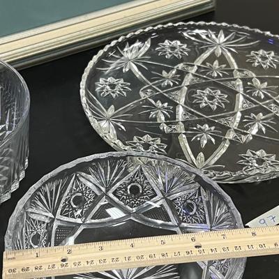 Tray and big Bowls of Crystals