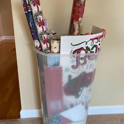 Lot 239.  Gift Wrap Container and Gift Wrap