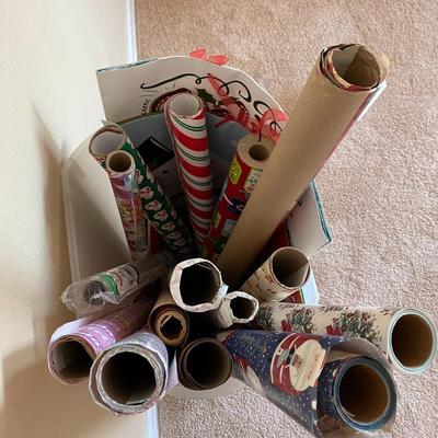 Lot 239.  Gift Wrap Container and Gift Wrap