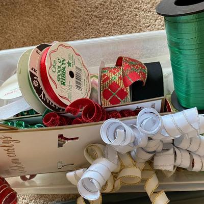 Lot 241.  Two Bins of Lovely Ribbon