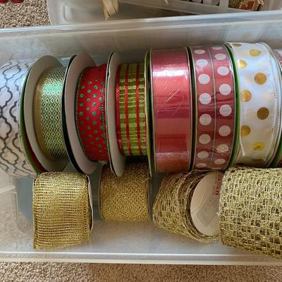 Lot 241.  Two Bins of Lovely Ribbon