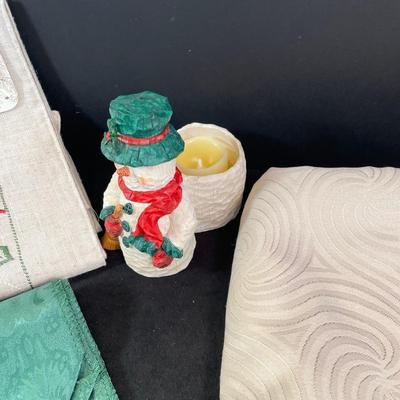 Lot 294.  Table Cloth and Christmas Runners