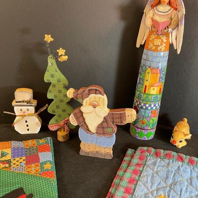 Lot 299. Jim Shore Christmas Figurine and Stockings