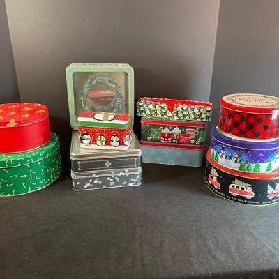 Lot 301  Christmas Tins
