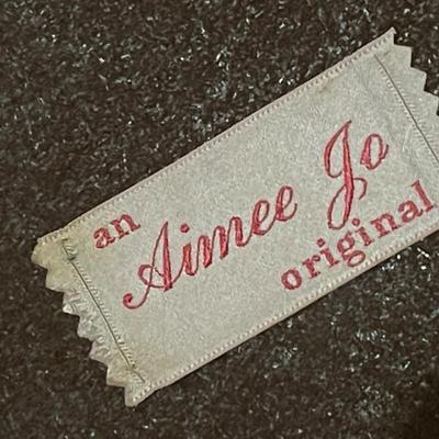 Vintage Aimee Jo Original Embroidered Foot Stool