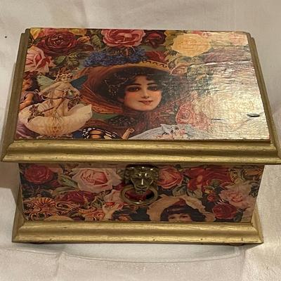 Set of 4 Vintage Wooden Boxes for Potpourri