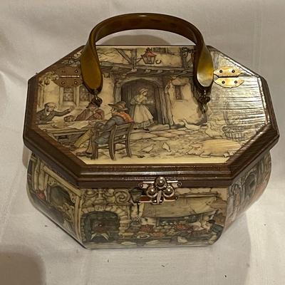 Set of 4 Vintage Wooden Boxes for Potpourri
