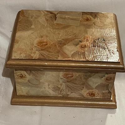 Set of 4 Vintage Wooden Boxes for Potpourri