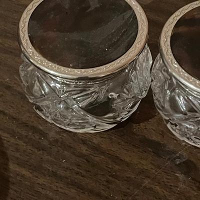 Vintage Ralph Lauren Monogrammed Cut Glass Jar