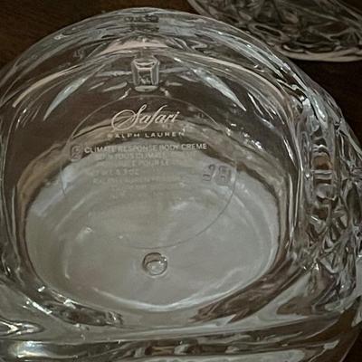 Vintage Ralph Lauren Monogrammed Cut Glass Jar