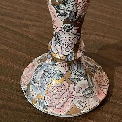 Vintage Hand Painted Andrea by Sadek Candle Stick Holder