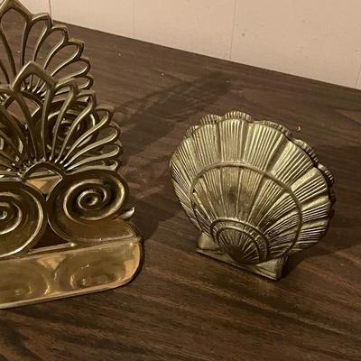 Vintage Solid Brass Book Ends Lot