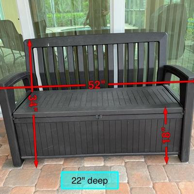 Lot 323. Plastic Storage Bench