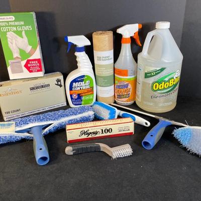 Lot 328. Assorted Cleaning Products with Gloves