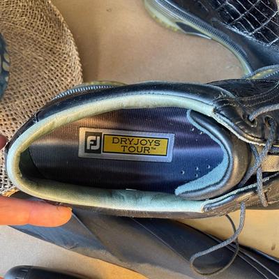 Lot 87. Men's FootJoy Golf Shoes sz 12 and Straw Hat