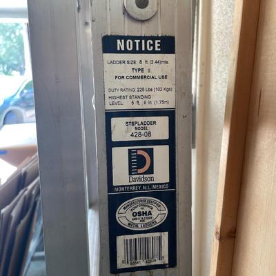 Lot 94. 8' Aluminum Ladder