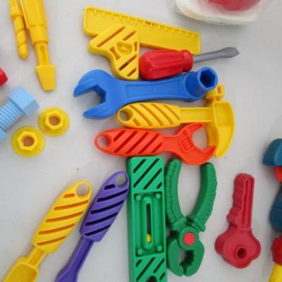 #2 Toddler play tools and Fisher Price stacking toy