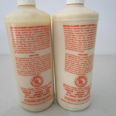 #46 Vintage Bestline Hi Lustre Liquid Floor Wax 2 bottles
