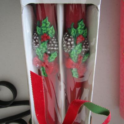 #53 Candles, new and holders