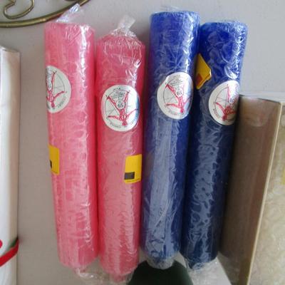 #53 Candles, new and holders