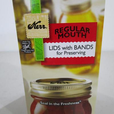#62 Box Kerr lids with bands regular mouth (set of 12 lids and bands)