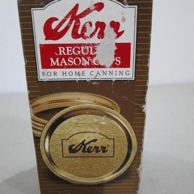 #63 Box Kerr lids with bands regular mouth (set of 12 lids and bands)