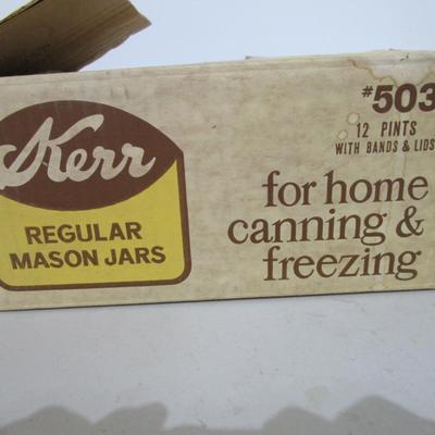 #69 Vintage case of Kerr regular mouth pint jars
