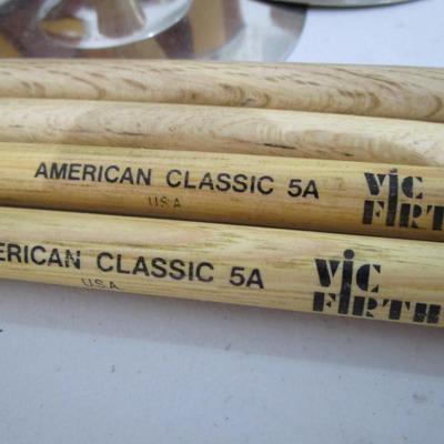 #75 Bongo Drums, toy cymbals, 4 drum sticks