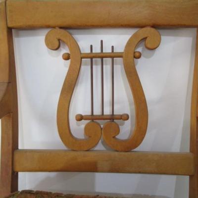#76 Vintage wooden harp lyre back chair (2 of 2)
