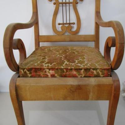 #76 Vintage wooden harp lyre back chair (2 of 2)