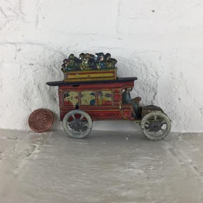 B1094 Rare Antique Meier Omnibus German Penny Toy