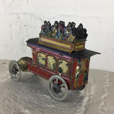 B1094 Rare Antique Meier Omnibus German Penny Toy