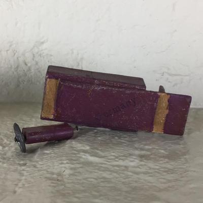 B1176 Two Antique Simon &  Rivollet Buses, 2 German Wooden Cars