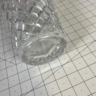 Cut Crystal Clear Vase 