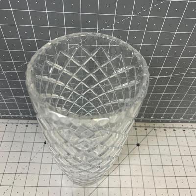 Cut Crystal Clear Vase 