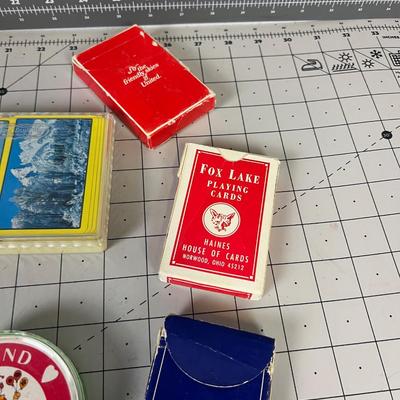 Playing Card Lot: W/ Eastern Airline, Round Die Cut