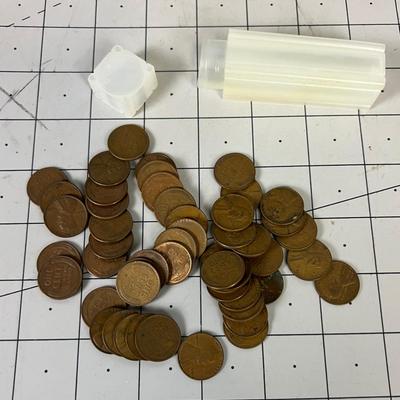 50 Wheat Pennies, Very Collectible 