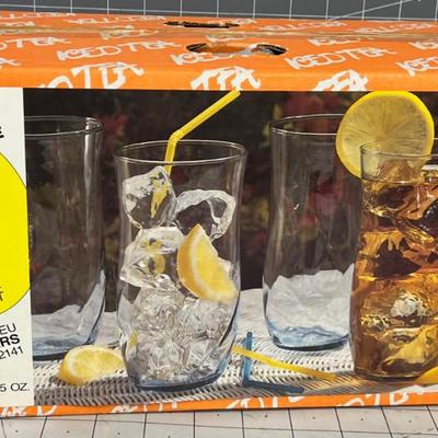 10 Count NEW old STOCK Ice Tea Glasses